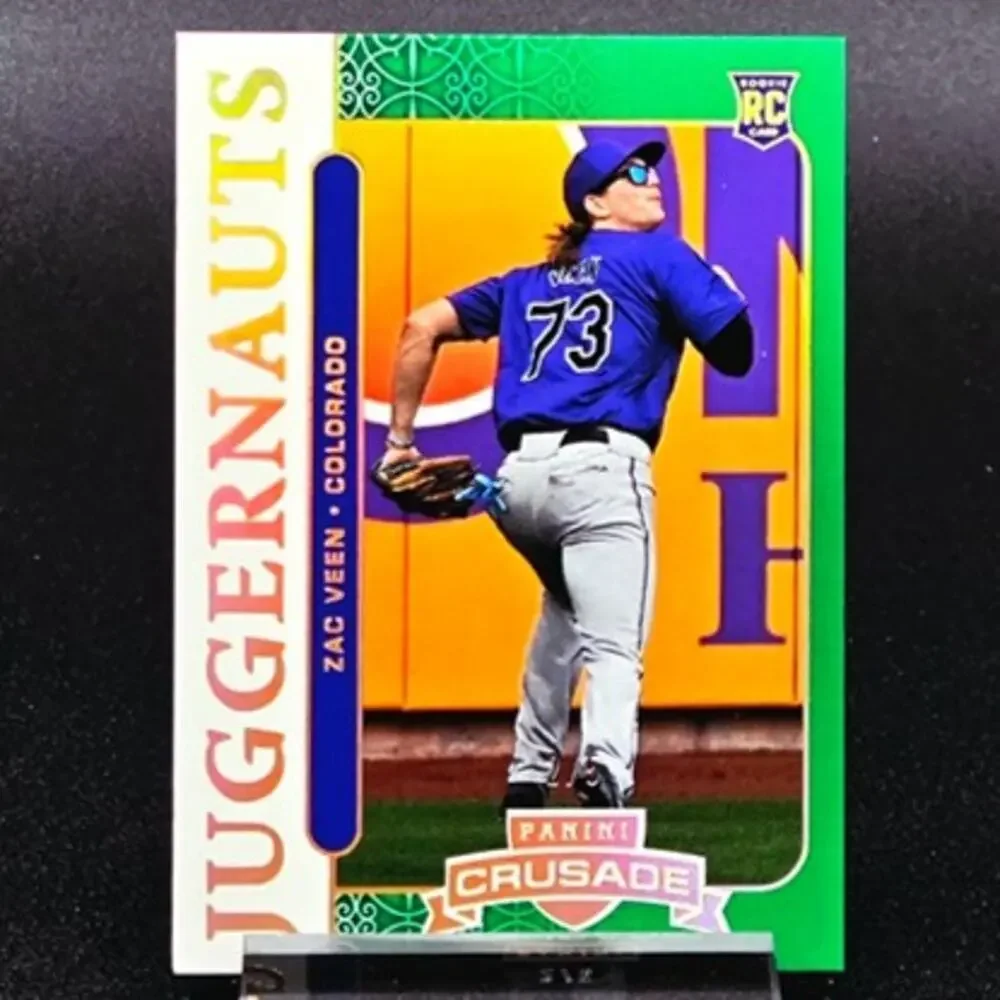 Zac Veen Crusade Juggernauts 2/5 Green Colorado Rockies Top Prospect Case Hit